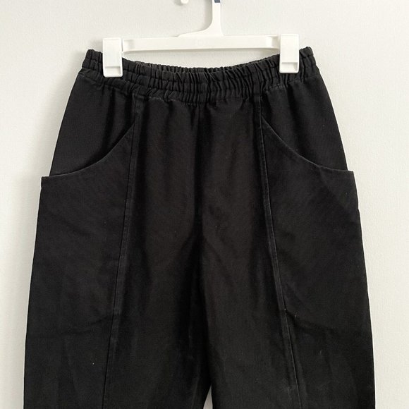 Elizabeth Suzann Black Clyde Work Pant in Upcycled Cotton Canvas Women’s 4 Tall - Picture 3 of 11